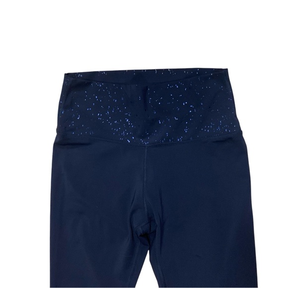 Z by Zobha Women’s Shine High Waisted Leggings Size L Athletic Navy Sparkle - Picture 2 of 14